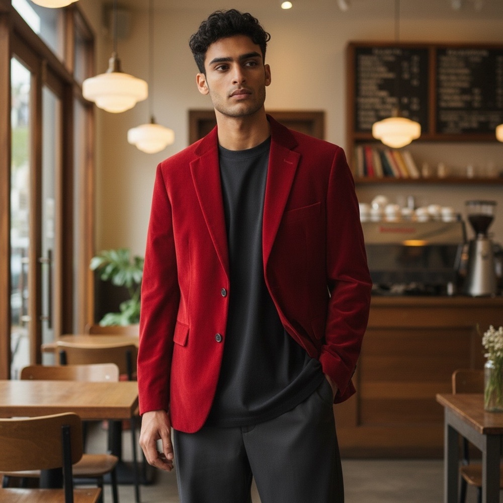 JF. J. Ferrar Vintage Bold Red Sport Coat